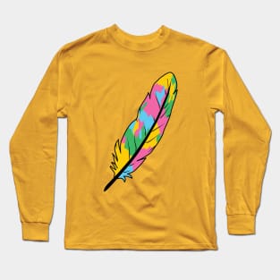 colorful feather Long Sleeve T-Shirt